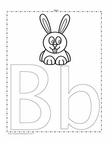 The Letter B Coloring Page